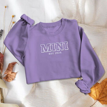 Personalised 'Mini' Embroidered Family Sweatshirt, 4 of 10