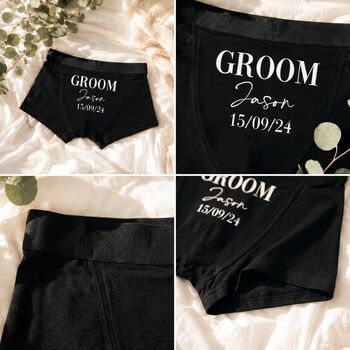 Personalised Groom Boxers Groom Gifts Best Man Proposal, 3 of 12