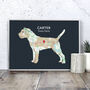 Personalised Map With Border Terrier, thumbnail 1 of 3