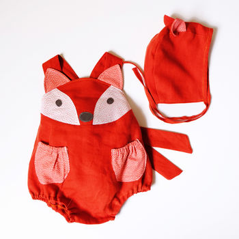Baby Fox Romper Dress Up Set, 3 of 6