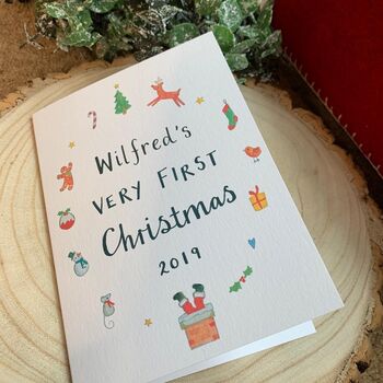 Personalised Baby's Very 1st Christmas Card, 4 of 5