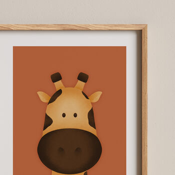 Giraffe Illustration Nursery Print, 4 of 4