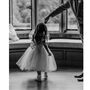 Lace Frill Sleeve Tulle Flower Girl Dress, thumbnail 2 of 7