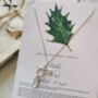 Tree Zodiac Necklace, Leaf Tablet, thumbnail 7 of 11