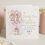 Personalised Granddaughter 21st Birthday Card Pink, thumbnail 1 of 7