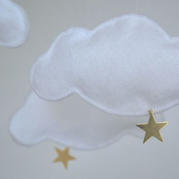 White Multi Cloud And Star Baby Mobile, 4 of 6