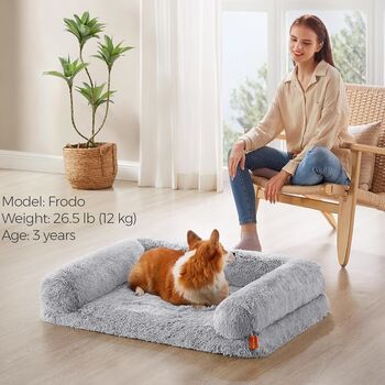 Dog Bed Egg Crate Foam Pet Bed Washable Cover, 2 of 12