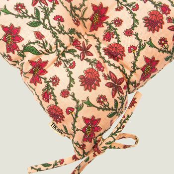 Bahar Floral Seat Pad In Pink, 3 of 3