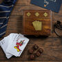 Personalised Luxury Wooden Box With Playing Cards And Dice, thumbnail 2 of 5