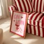 Cin Cin Wall Art Print Happy Hour Kitchen Disco, thumbnail 5 of 8