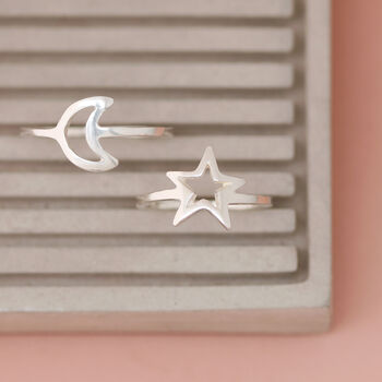 Sterling Silver Shape Rings, 5 of 12