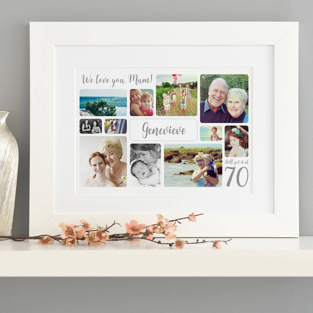 Personalised 70th Birthday Photo Collage, 1 of 11