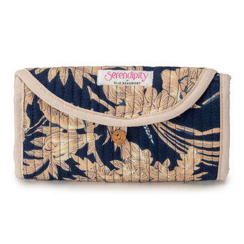 Serendipity Cotton Jewellery Roll Midnight Blossoms, 2 of 3