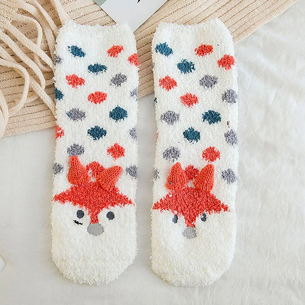 Furry Fox Super Fluffy Cute Animal Socks For Winter By Air Armor ...