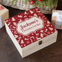 Personalised Christmas Eve Box With Festive Pattern, thumbnail 1 of 12