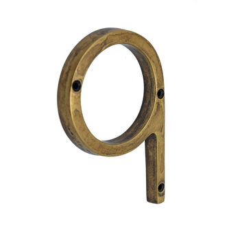 Five Inch Antique Brass House Numbers, 10 of 10