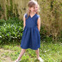 Child's Denim Pinafore Dress, thumbnail 2 of 3