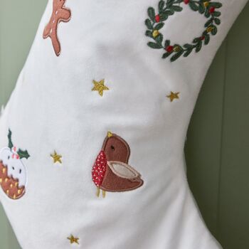Personalised Plush Neutral Christmas Stocking, 4 of 4