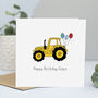 Tractor Birthday Card With Personalised Name And Age, thumbnail 3 of 5