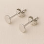 Mini Sterling Silver Disc Stud Earrings, thumbnail 1 of 3