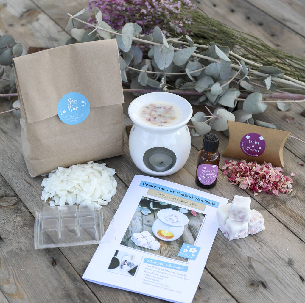 Petals And Soy Wax Melt Making Kit By Shropshire Petals