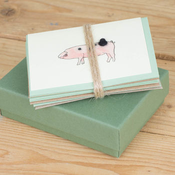 Boxed Collection Of Pig Gift Cards, 3 of 5