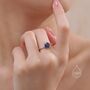 Sterling Silver One Carat Sapphire Blue Cz Ring, thumbnail 6 of 12