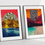 Colourful Spiral Landscape Art Print Set Of Two, thumbnail 1 of 5