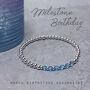 March Aquamarine And Silver Birthstone Bracelet, thumbnail 1 of 5