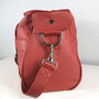 Personalised Handcrafted Red Leather Overnight Bag, thumbnail 5 of 8