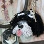 Personalised Crocheted Dog Head Bag Charm Keyring, thumbnail 3 of 12