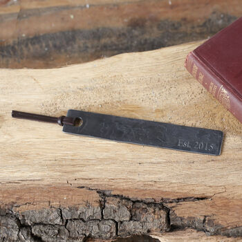 11th Anniversary Raw Metal Bookmark Steel Gift, 3 of 11