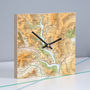 Personalised Map Location Square Clock, thumbnail 3 of 8