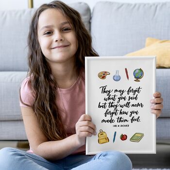 Teacher Quote Print Carl W Buehner Teacher Gift, 2 of 5