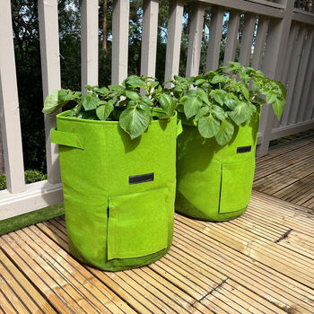Set Of Five Reusable Potato And Vegetable Grow Bags, 4 of 10