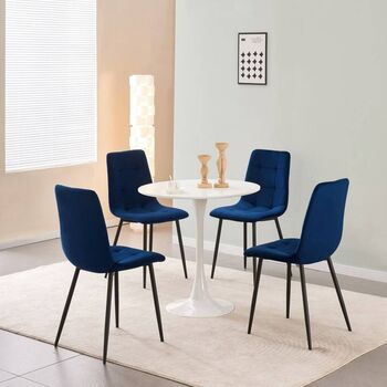 Modern Velvet Dining Chair Set: Upholstered Kitchen, 2 of 6