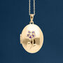 9ct Yellow Gold Forget Me Not Locket, thumbnail 1 of 9