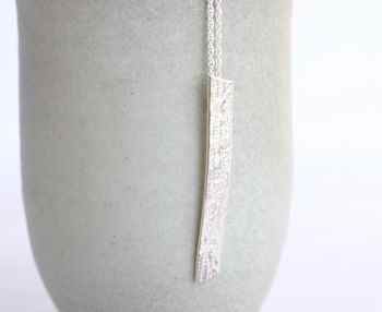 Handmade Silver Lace Textured Pendant, 3 of 8
