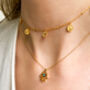 Gold Plated Symi Hamsa Hand Necklace, thumbnail 1 of 3