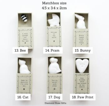 Tiny Matchbox, Small Thinking Of You Gift With Gift Message, Baptism Gift, First Communion, Confirmation Gift, 4 of 10