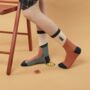 Geometric Illustration Mid Calf Length Socks, thumbnail 3 of 3