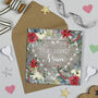 Fairy Lights Heart Mum Christmas Card, thumbnail 1 of 1