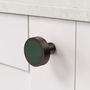Solid Brass Bronze Cabinet Knobs With Leather Inserts Cabinet Knobs For Cupboard Doors And Drawers, thumbnail 9 of 9