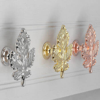 G Decor Maple Leaf Solid Brass Handle Pull Door Knobs, 9 of 10