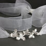 Silver Orchid Ribbon Headband, Becomes A Pendant, thumbnail 3 of 5