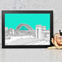 The Tyne Bridge Newcastle Drawing Art Print, thumbnail 2 of 10