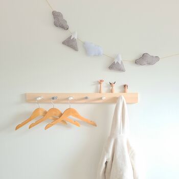 Wooden Coat Rack With Colorful Pegs, 3 of 7