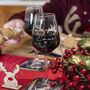 Reindeer Antlers Christmas Stemmed 365ml Wine Glasses, thumbnail 1 of 3