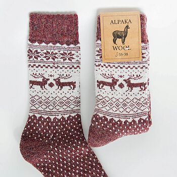 Alpaca Wool Socks Christmas Gift Limited Edition, 2 of 8