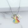 Rainbow Shooting Star Personalised Necklace, thumbnail 1 of 2